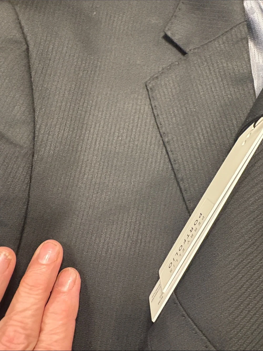Perry Ellis Black Two-Button Notch Lapel Sport Coat